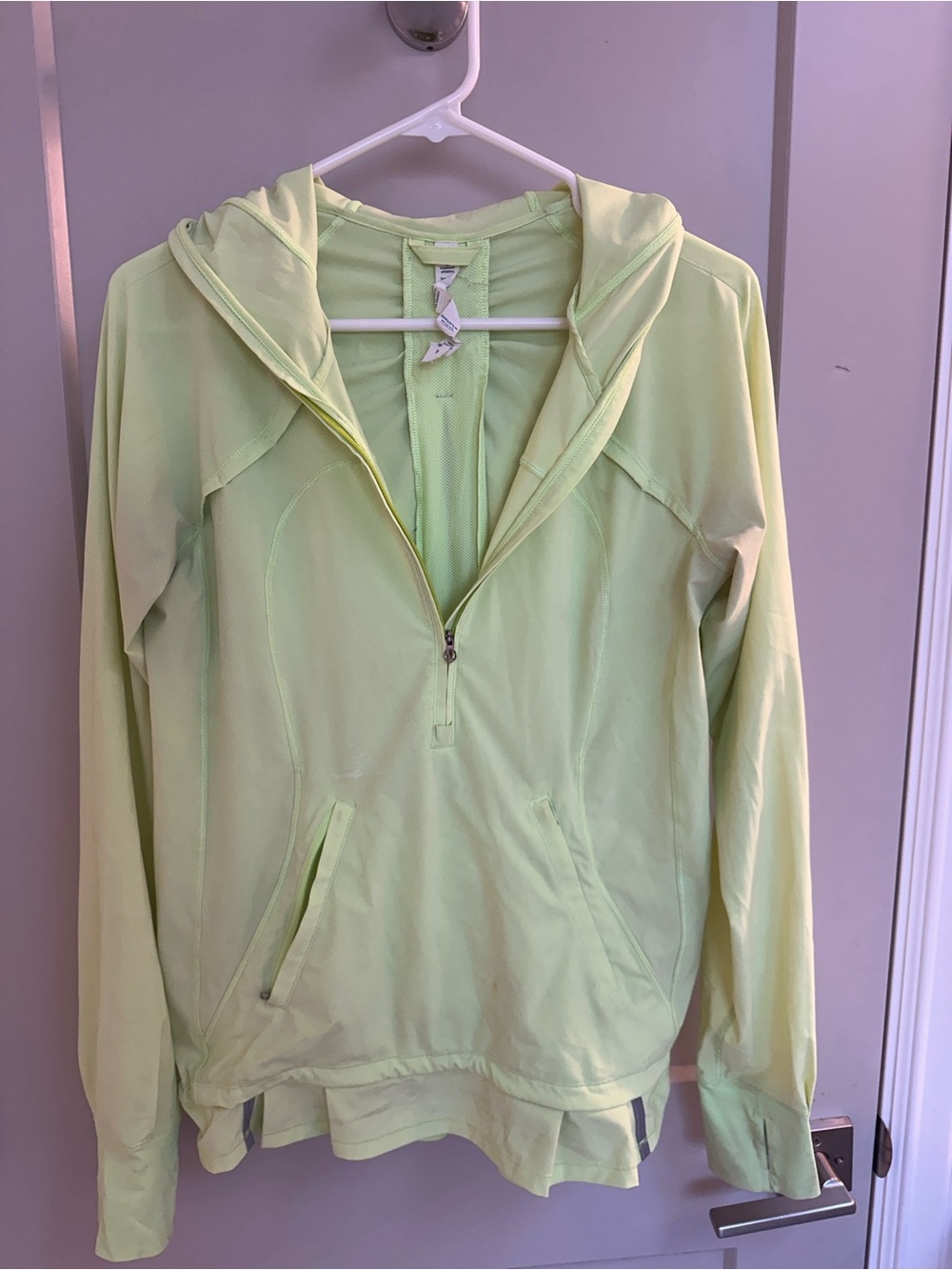 LuluLight Green Quarter-Zip Hoodie